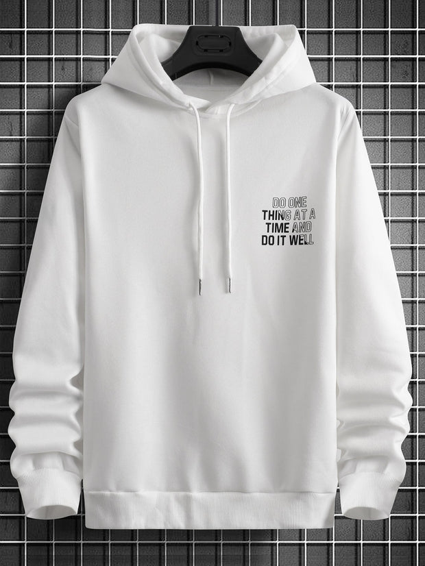 Men Apparel, Men Clothing, Men Hoodies, Men Hoodies & SweatshirtsManfinity Homme Men Slogan Graphic Drawstring Thermal Hoodie - Premium  from Nobles Store - Just $26.98! Shop now at Nobles Store