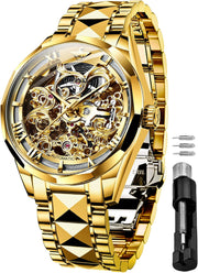 Clothing, Men, Shoes & Jewelry, Watches, Wrist WatchesOUPINKE Men'S Skeleton Mechanical Watches Luxury Dress Automatic Self Winding Sapphire Crystal Waterproof Tungsten Steel Band Wrist Watches - Premium  from Nobles Store - Just $454.33! Shop now at Nobles Store