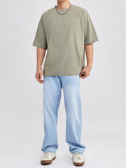 Men Apparel, Men Clothing, Men T-Shirts, Men TopsManfinity Hypemode Loose Fit Solid Color Drop Shoulder T-Shirt for Men - Premium  from Nobles Store - Just $22.52! Shop now at Nobles Store