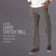 Mens Relaxed Fit Stretch Cargo Pant