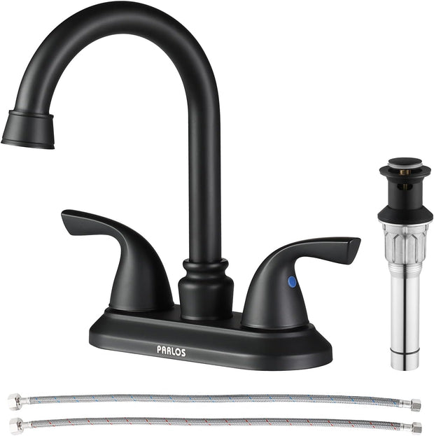 Bathroom Fixtures, Bathroom Sink Faucets & Parts, Kitchen & Bath Fixtures, Tools & Home Improvement, Touch On Faucets2-Handle Bathroom Faucet with Metal Drain Assembly & Supply Lines NSF Cupc Certified, Matte Black, 1359104 - Premium  from Nobles Store - Just $65.67! Shop now at Nobles Store