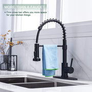 Kitchen & Bath Fixtures, Laundry & Utility Faucets, Laundry & Utility Fixtures, Tools & Home ImprovementKitchen Faucets with Pull down Sprayer Commercial Industrial Stainless Steel Single Handle Single Hole Spring Farmhouse RV Sink Faucet, Matte Black Kitchen Faucet for Laundry Utility Room Sink - Premium  from Nobles Store - Just $77.24! Shop now at Nobles Store