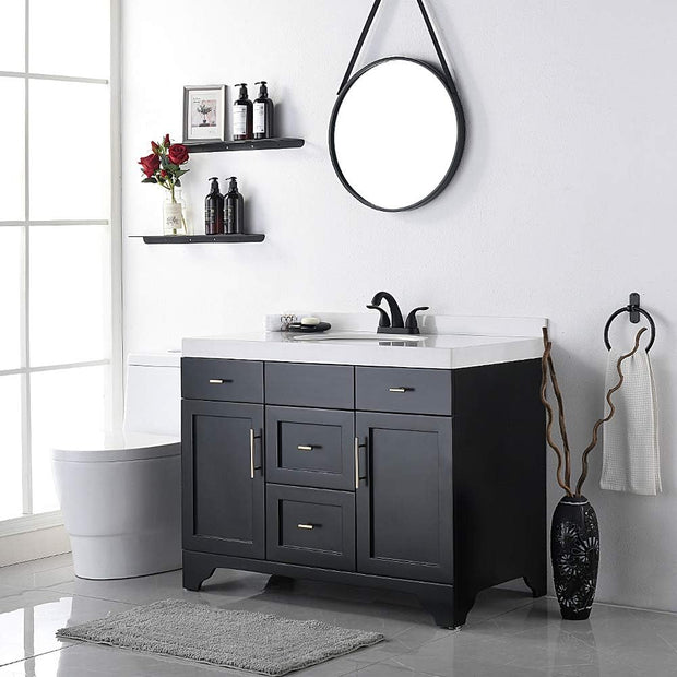 Bathroom Fixtures, Bathroom Sink Faucets & Parts, Kitchen & Bath Fixtures, Tools & Home Improvement, Touch On Faucets4 Inch 2 or 3 Holes 2 Handles Centerset Matte Black Lead-Free Bathroom Sink Faucet, Bathroom Faucet with Copper Pop up Drain and Water Supply Lines, BF008-5-MB - Premium  from Nobles Store - Just $77.31! Shop now at Nobles Store