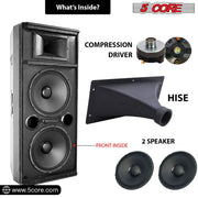Electronics & Gadgets, Electronics Accessories & Supplies5Core Portable Cabinet PA DJ Speaker System 15 Inch 4000W Passive 3 Way Loudspeaker - Premium  from Nobles Store - Just $1824.01! Shop now at Nobles Store