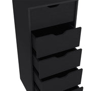 Bedroom Furniture, Furniture, Home & GardenDresser Kamran, Five Drawers Narrow, Black Wengue Finish - Premium  from Nobles Store - Just $176.77! Shop now at Nobles Store
