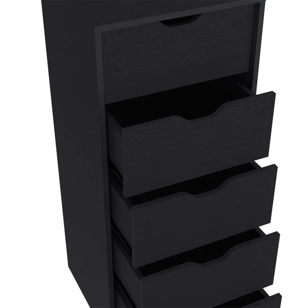 Bedroom Furniture, Furniture, Home & GardenDresser Kamran, Five Drawers Narrow, Black Wengue Finish - Premium  from Nobles Store - Just $176.77! Shop now at Nobles Store