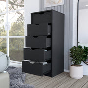 Bedroom Furniture, Furniture, Home & GardenDresser Kamran, Five Drawers Narrow, Black Wengue Finish - Premium  from Nobles Store - Just $176.77! Shop now at Nobles Store