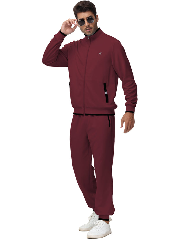 Clothing, Mens Clothing, Mens Workout ClothingMen'S Tracksuits Sweatsuits for Men Set Track Suits 2 Piece Casual Athletic Jogging Warm up Full Zip Sweat Suits Wine Red 2XL - Premium  from Nobles Store - Just $63.78! Shop now at Nobles Store
