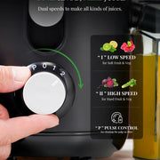 Household Appliances[Best Seller] Juicer with Titanium Enhanced Cut Disc, Dual Speeds Centrifugal Extractor Machines with Optional 2.5"/3” Feed Chute, for Fruits and Veggies, Anti-Drip, Includes Cleaning Brush, Bpa-Free - Premium  from Nobles Store - Just $101.77! Shop now at Nobles Store