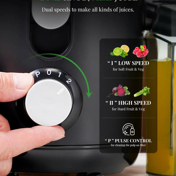 Household Appliances[Best Seller] Juicer with Titanium Enhanced Cut Disc, Dual Speeds Centrifugal Extractor Machines with Optional 2.5"/3” Feed Chute, for Fruits and Veggies, Anti-Drip, Includes Cleaning Brush, Bpa-Free - Premium  from Nobles Store - Just $101.77! Shop now at Nobles Store