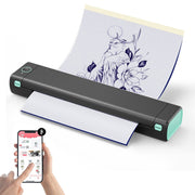HomeTattoo Printer Thermal Template Machine Wireless Bluetooth Professional A4 Paper Printer Compatible with Android Ios Portable - Premium  from Nobles Store - Just $168.52! Shop now at Nobles Store