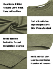 Active, Active Shirts & Tees, Clothing, Men, Shoes & Jewelry, T-ShirtsMen 2 Pack Muscle Fitted T Shirt Gym Workout Athletic Long Sleeves Tee - Premium  from Nobles Store - Just $62.21! Shop now at Nobles Store