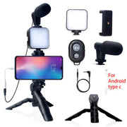 HomeSmartphone Vlogging Kit for Iphone Android with Tripod Mini Microphone Starter Vlog Kit for Tiktok Live Stream Video Youtube - Premium  from Nobles Store - Just $45.29! Shop now at Nobles Store