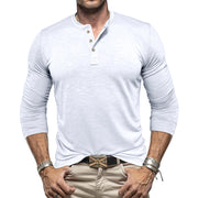 Men's Long-sleeved Henry Collar Shirt - Premium 0 from USAdrop - Just $38.84! Shop now at Nobles Store