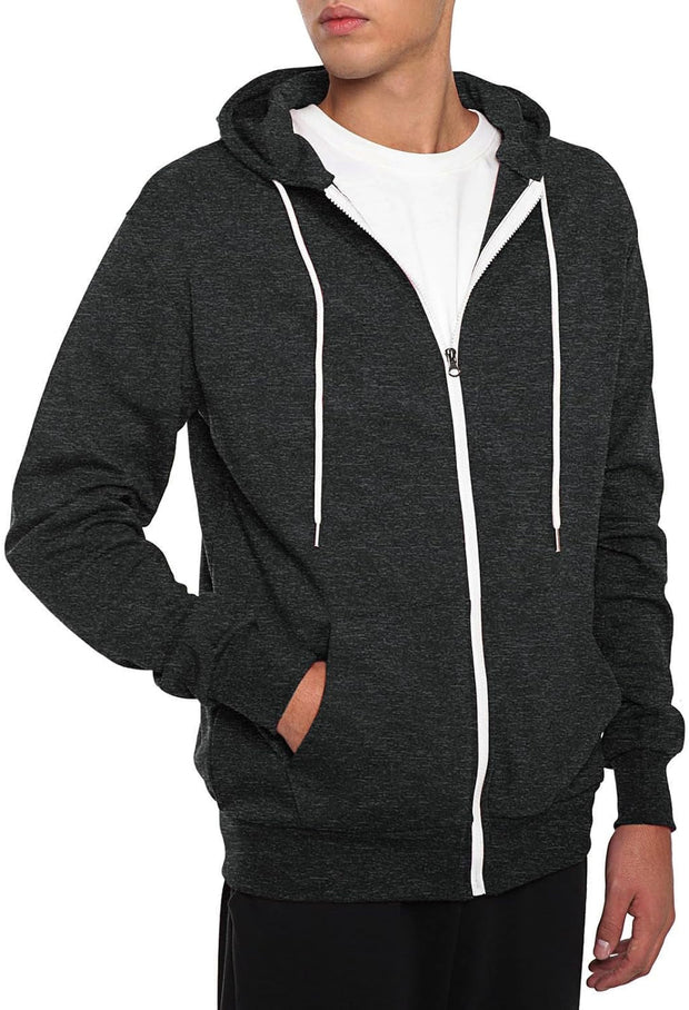 Clothing, Fashion Hoodies & Sweatshirts, Men, Shoes & JewelryMens Slim Fit Lightweight Zip up Hoodie with Pockets Long Sleeve Full-Zip Hooded Sweatshirt - Premium  from Nobles Store - Just $58.88! Shop now at Nobles Store