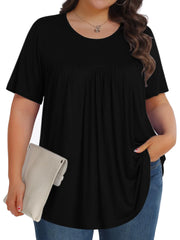 Clothing, Plus Size Tops, Womens PlusWomens plus Size Tops Tunic Short Sleeve Shirts Floral Blouses Loose Summer Tops - Premium  from Nobles Store - Just $24.53! Shop now at Nobles Store