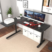 Furniture, Home & Kitchen, Home Office Desks, Home Office FurnitureL Shaped Gaming Desk, 60 Inch L60 Home Office Corner PC Computer Gamer Table Large Writing Workstation Gifts W Mouse Pad Cable Management, Space Saving, Easy to Assemble, Left, Black - Premium  from Nobles Store - Just $454.76! Shop now at Nobles Store