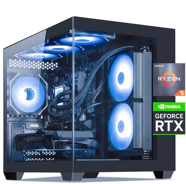 Gaming Desktop PC, AMD Ryzen 7 5700X, NVIDIA RTX 5060 8G , 16GB Ddr5, 1TB SSD, Windows 11 Home