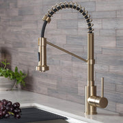 Kitchen & Bath Fixtures, Kitchen Faucets, Kitchen Fixtures, Kitchen Sink Faucets, Tools & Home Improvement, Touch On Kitchen Sink FaucetsBolden Commercial Style 2-Function Single Handle Pull down Kitchen Faucet in Brushed Gold, KPF-1610BG - Premium  from Nobles Store - Just $267.31! Shop now at Nobles Store