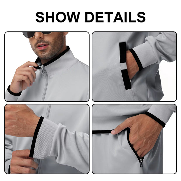 Clothing, Mens Clothing, Mens Workout ClothingMen'S Tracksuits Sweatsuits for Men Set Track Suits 2 Piece Casual Athletic Jogging Warm up Full Zip Sweat Suits Darkgrey 2XL - Premium  from Nobles Store - Just $63.78! Shop now at Nobles Store