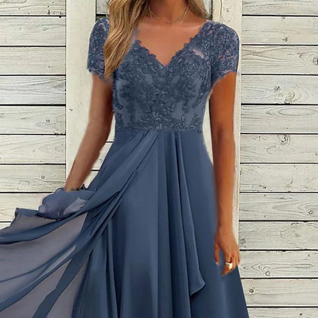 WomenEuropean And American-style Mid-length Chiffon Dress - Premium 0 from Nobles Store - Just $56.67! Shop now at Nobles Store