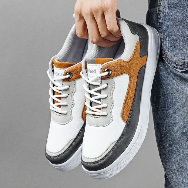 Men's Stylish And Lightweight Leather Surface Color Matching Casual Shoes - Premium 0 from Nobles Store - Just $43.60! Shop now at Nobles Store