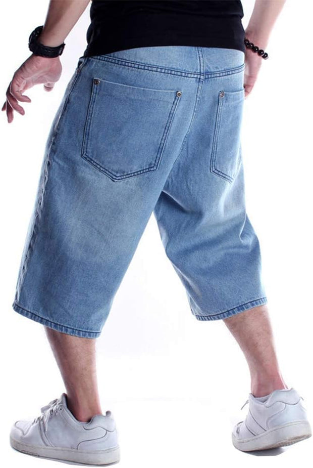 Clothing, Denim, Men, Shoes & Jewelry, ShortsBaggy Jean Shorts for Men Casual Loose Fit Hip Hop Skateboard Denim Shorts - Premium  from Nobles Store - Just $60.08! Shop now at Nobles Store