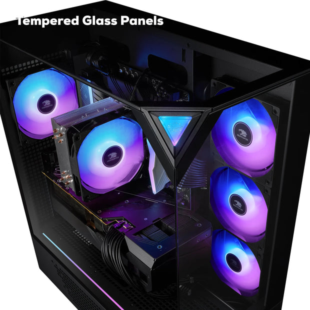 Element Black Gaming PC Desktop Computer Intel Core I9 14900F, NVIDIA Geforce RTX 5070 12GB, 32GB RAM, 1TB SSD, Windows 11, EBI9N5702