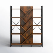 Mong 70" H X 55"W Display Shelves Wood Etagere Bookcase