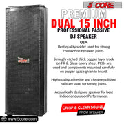 Electronics & Gadgets, Electronics Accessories & Supplies5Core Portable Cabinet PA DJ Speaker System 15 Inch 4000W Passive 3 Way Loudspeaker - Premium  from Nobles Store - Just $1824.01! Shop now at Nobles Store