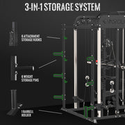 Exercise & Fitness, Home Gyms, Sports & Outdoors, Strength TrainingSmith Machine, All-In-One Power Rack Cage with Adjustable Cable Crossover, Vertical Leg Press and Smith Bar with 1500 Lbs Capacity Barbell Combo - Premium  from Nobles Store - Just $1954.94! Shop now at Nobles Store