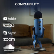 Condenser Microphones, Microphones, Microphones & Accessories, Multipurpose, Musical InstrumentsYeti USB Microphone for Gaming, Streaming, Podcasting, Twitch, Youtube, Discord, Recording for PC and Mac, 4 Polar Patterns, Studio Quality Sound, Plug & Play-Midnight - Premium  from Nobles Store - Just $143.65! Shop now at Nobles Store