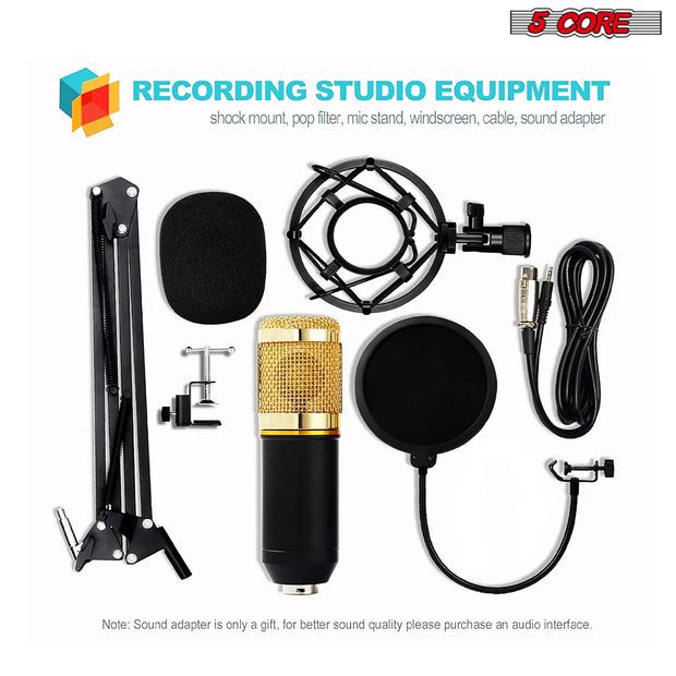 Electronics & Gadgets, Electronics Accessories & Supplies5Core Recording Microphone Podcast Bundle Professional Condenser Cardioid Mic Kit W Boom Arm - Premium  from Nobles Store - Just $40.50! Shop now at Nobles Store