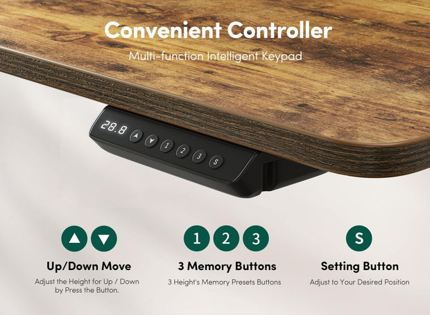 Furniture, Home & Kitchen, Home Office Desks, Home Office Furniture55" Electric Standing Desk with Shelves, 55 X 24 Inch Sit Stand Rising Desk with Monitor Stand - Premium  from Nobles Store - Just $369.21! Shop now at Nobles Store