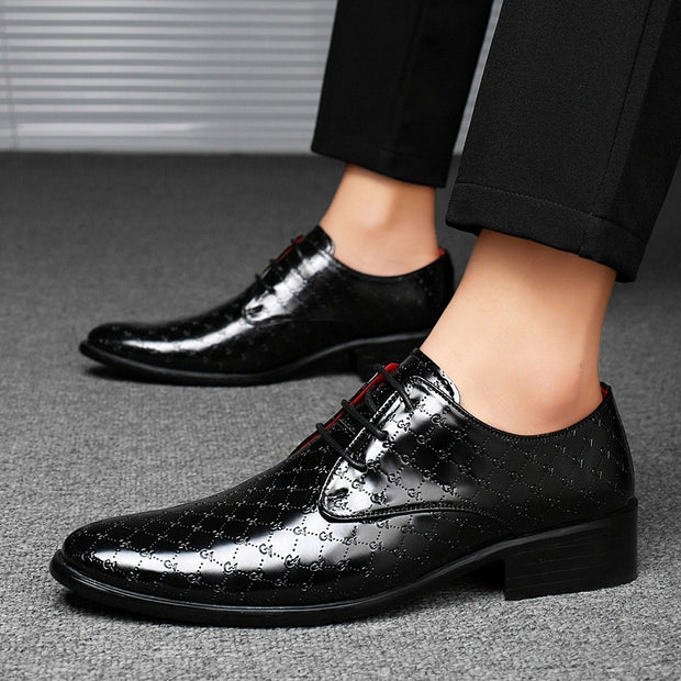 nullMen's PU Leather Pointed Formal High Heels - Premium 0 from null - Just $54.21! Shop now at Nobles Store