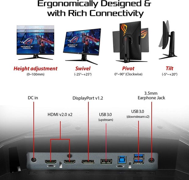Computers & Accessories, Electronics, MonitorsROG Strix XG27AQ 27” Gaming Monitor, 1440P WQHD (2560 X 1440), Fast IPS, 170Hz, 1Ms, G-SYNC, Extreme Low Motion Blur Sync, Eye Care, HDMI Displayport USB 3.0 Hub, HDR™ 400 - Premium  from Nobles Store - Just $734.57! Shop now at Nobles Store