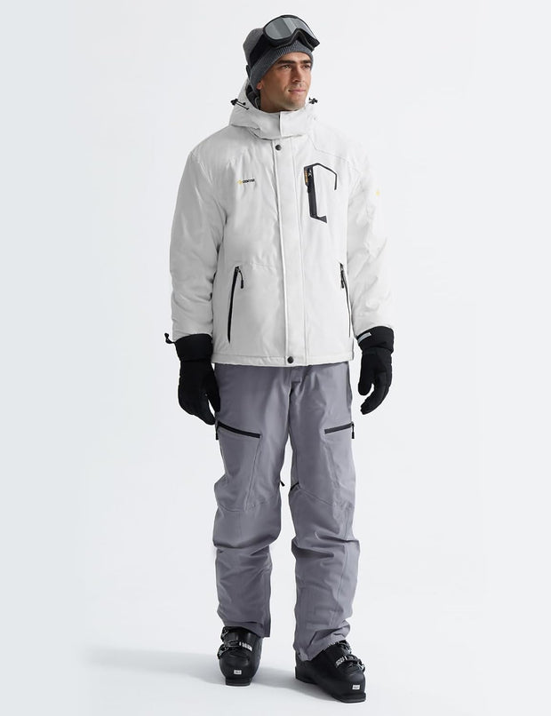 Men'S Mountain Waterproof Ski Snow Jacket Winter Windproof Rain Jacket