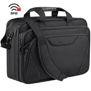 Large 17.3" Laptop Messenger Carrying Bag, Black
