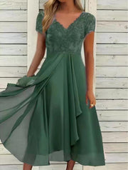 WomenEuropean And American-style Mid-length Chiffon Dress - Premium 0 from Nobles Store - Just $56.67! Shop now at Nobles Store