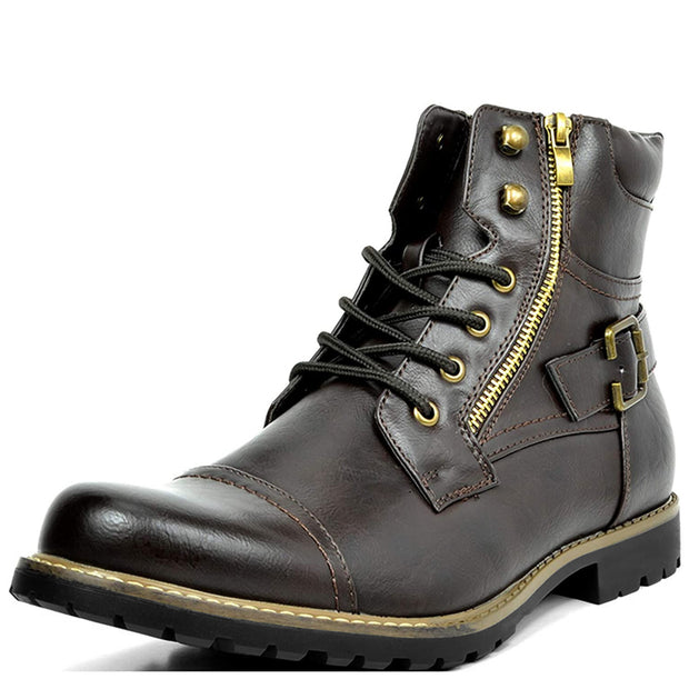 Men, Men Apparel, Men ClothingMen's Double Zipper Heavy Machine Leather Boots - Premium 0 from Nobles Store - Just $68.58! Shop now at Nobles Store
