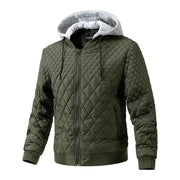 JacketMen's Casual Jacket Quilted Cotton Removable Hood Jacket - Premium 0 from Nobles Store - Just $56.89! Shop now at Nobles Store