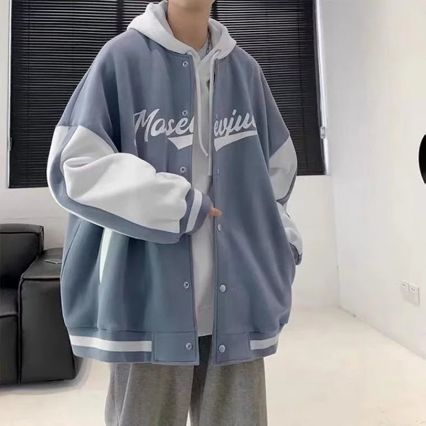 American Jacket Casual Student Splicing Coat - Premium 0 from Nobles Store - Just $54.99! Shop now at Nobles Store