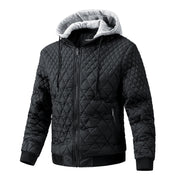 JacketMen's Casual Jacket Quilted Cotton Removable Hood Jacket - Premium 0 from Nobles Store - Just $56.89! Shop now at Nobles Store