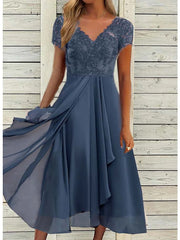 WomenEuropean And American-style Mid-length Chiffon Dress - Premium 0 from Nobles Store - Just $56.67! Shop now at Nobles Store