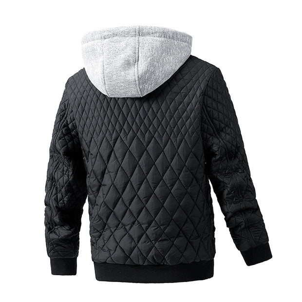 JacketMen's Casual Jacket Quilted Cotton Removable Hood Jacket - Premium 0 from Nobles Store - Just $56.89! Shop now at Nobles Store