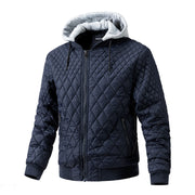 JacketMen's Casual Jacket Quilted Cotton Removable Hood Jacket - Premium 0 from Nobles Store - Just $56.89! Shop now at Nobles Store