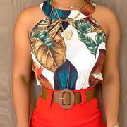 WomenTropical Printing Sleeveless Top Shorts Suit - Premium 0 from Nobles Store - Just $34.73! Shop now at Nobles Store