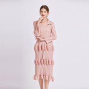 WomenFashion Dress Mid Waist Pleated Slim Fit Lantern Dress - Premium 0 from Nobles Store - Just $39.01! Shop now at Nobles Store