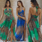 WomenLeopard Print Backless Dress Bohemian Women - Premium 0 from Nobles Store - Just $18.46! Shop now at Nobles Store