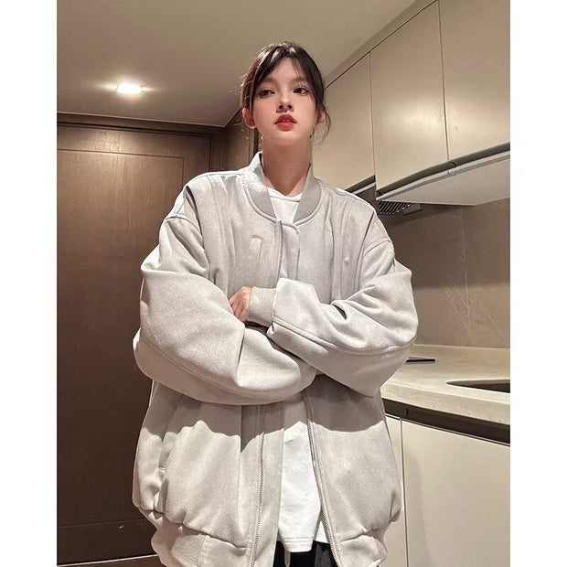 American Retro Premium Purple Baseball Trendy Niche Jacket - Premium 0 from Nobles Store - Just $52.67! Shop now at Nobles Store